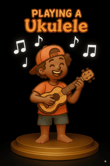 Playing a Ukulele course image